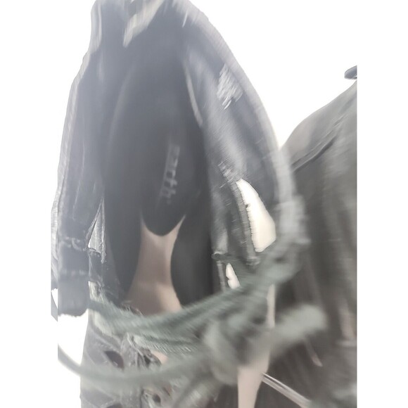 Earth Women's Aurora Size 8.5 B Black Sandals Block Heel Front Tie Back Zipper - Picture 10 of 16